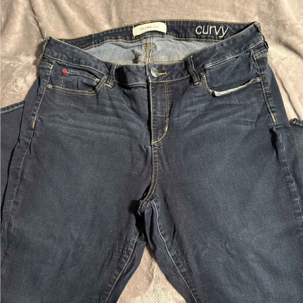 SLINK  Midnight Blue Skinny Jeans Super Stretchy Size 18